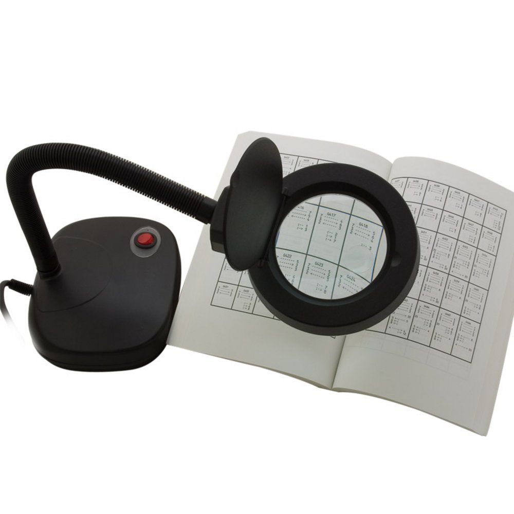 Aoyue Desktop Magnifying Lamp - Black with Euro Plug