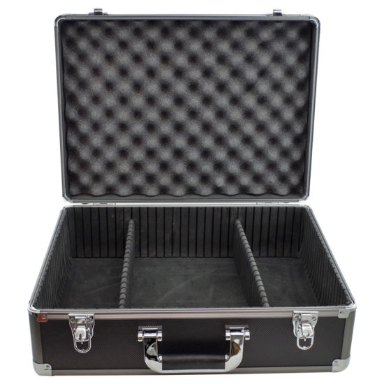 Large Protective Gun Metal Grey Flight Case 460 X 340 X 170mm with Cubed Foam