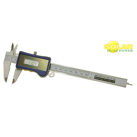 Solar Power Digital Caliper with Battery Back up- 150mm (6")
