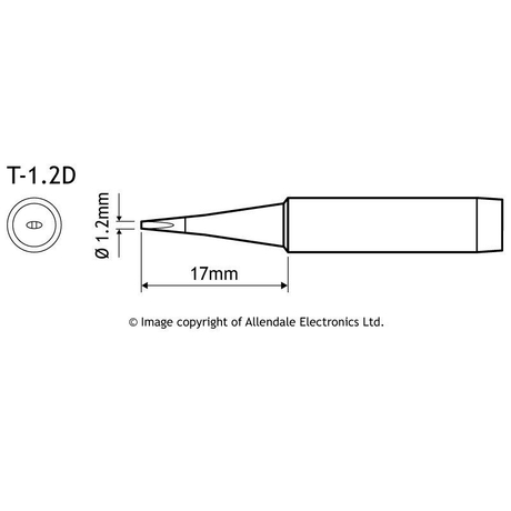 Aoyue T-1.2D Chisel Type Soldering Iron Tip