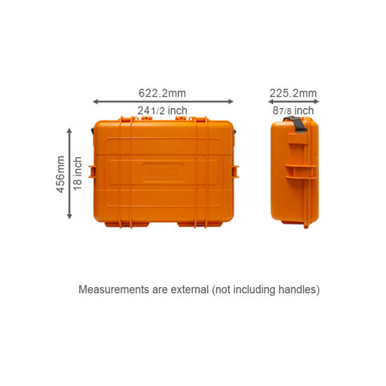 Hurricane Shockproof and Waterproof Plastic Case - Orange (622.2X456X225.2mm)
